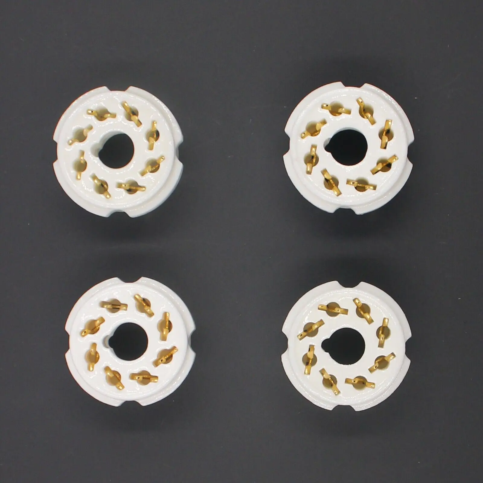 4pcs/lot Octal socket 8pin Ceramics Vaccum tube socket for PCB Mount KT88 EL34 6SN7 6SL7 6CA7 EL34 GZ34