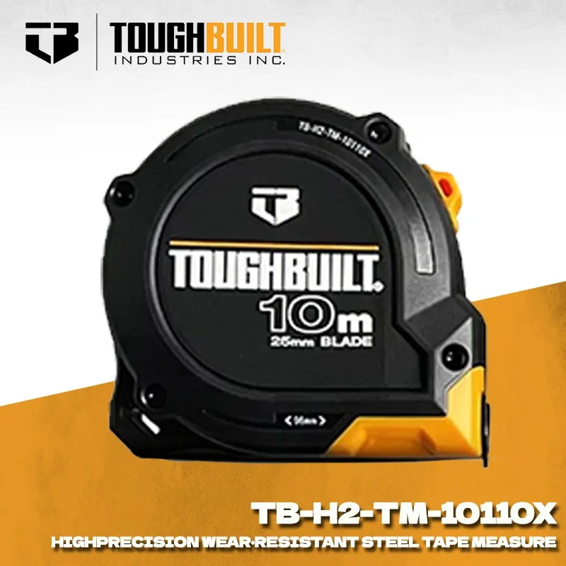 TOUGHBULILT TB-H2-TM-10110X  High Precision Wear Resistant Steel Tape Measure With Automatic Rewinding Construction Hand Tools
