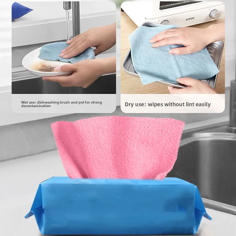 Утолщенное кухонное полотенце из ультратонкого волокна 20*20 см — многоразовая впитывающая салфетка двойного назначения для сухой и влажной уборки дома