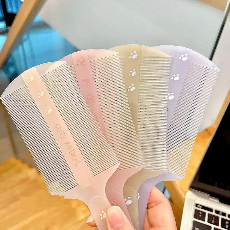 4PCS/Set Fine-Toothed Hair Comb Cute Animal Design Fine Tooth Combe For The Scalp Effectively Removes Lice And Dandruff