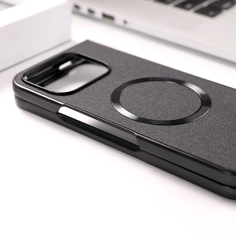 Case Google Pixel 9 Pro Fold Magnetic Wireless Charging Case Cloth Texture Hard Plastic Phone Cover for Magsafe Case