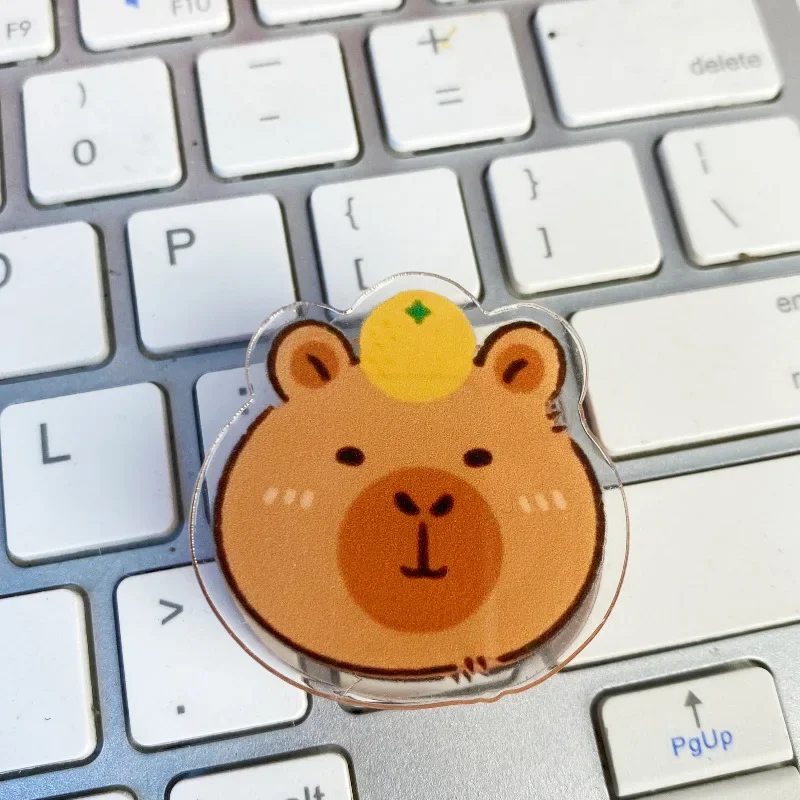 Kawaii Capybara Spring Clips Cartoon Capybara Thick Plastic Spring Clips Office Useful Clips Student Stationery