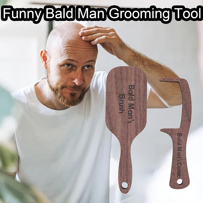 Engraçado pente do homem careca engraçado mordaça presente dia dos pais brincadeira presente perda de cabelo pente para homens carecas sobre a colina festa presente aniversário