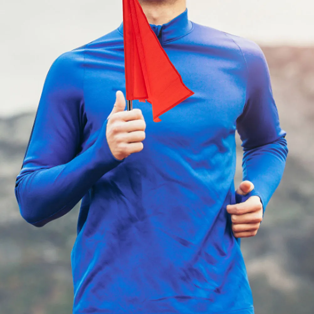 

4 шт. флаги для рук рефери, маленькие сигнальные флаги для матчей, безопасности, спортивных гонок, выравнивающий флаг, легкий, прочный, захват