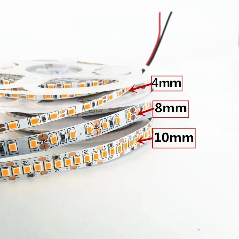 12V 4mm 8mm 10mm Orange Amber Flame LED Flexible Strip 1800k 1900k 240leds/m 120leds/m Soft Flexible Tape 5M/Roll