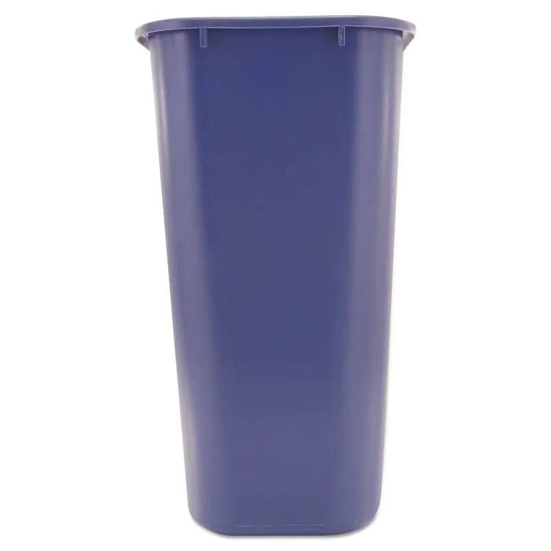 Products Resin Deskside Recycling Can, 10-Gallon/41-Quart, Blue Recycling Symbol, Plastic, for Bedroom/Bathroom/Office