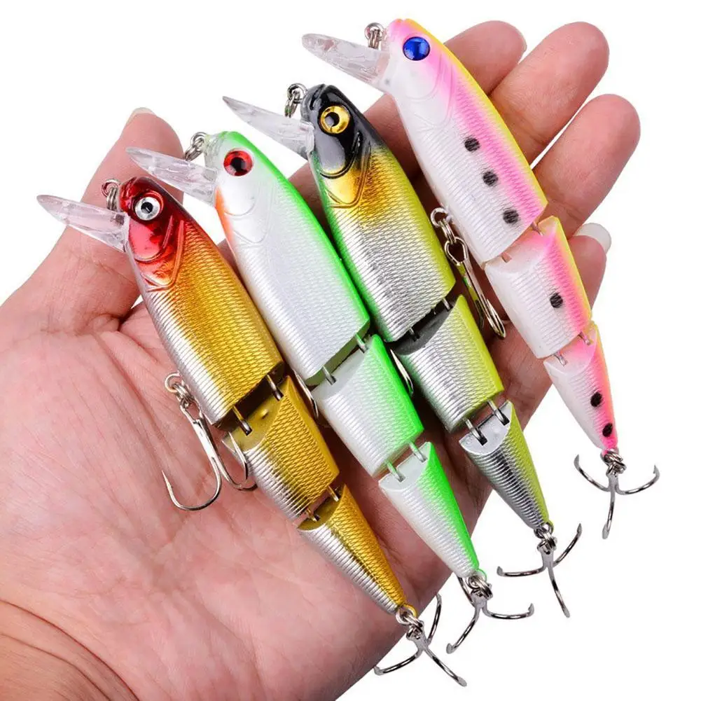 

New 8 Colors Fishing Lures For Bass Trout Multi Jointed Swim Baits Lifelike Fishing Lures Slow Sinking Bionic Lures 11cm/15g