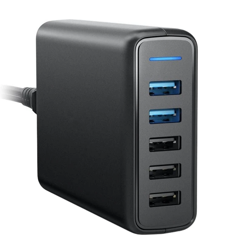 

Зарядное устройство USB, 5-портовое быстрое зарядное устройство USB, двухпортовое Зарядное устройство USB QC 3,0, умное зарядное устройство для iPhone, Android и т. д.-вилка стандарта Великобритании