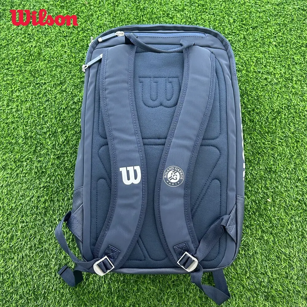 Genuine Wilson French Open Roland Garros Session Backpack Multifunctional Large Capacity Tennis Bag Separate Shoe Compartment
