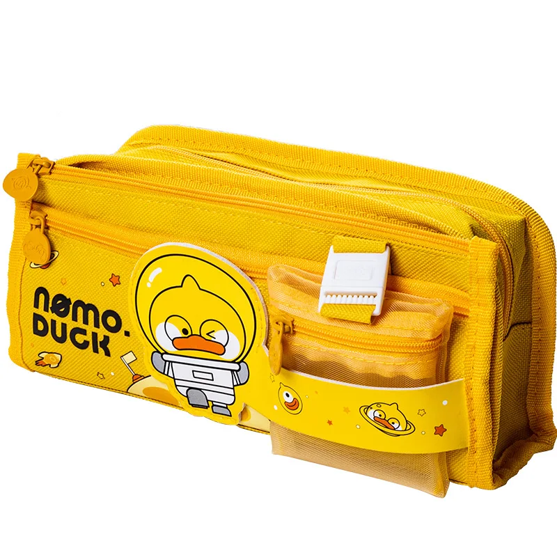 Briefpapier Zak Eend Cartoon Leuke Student Model Grote Capaciteit Uitgebreid Mesh Potlood Tas