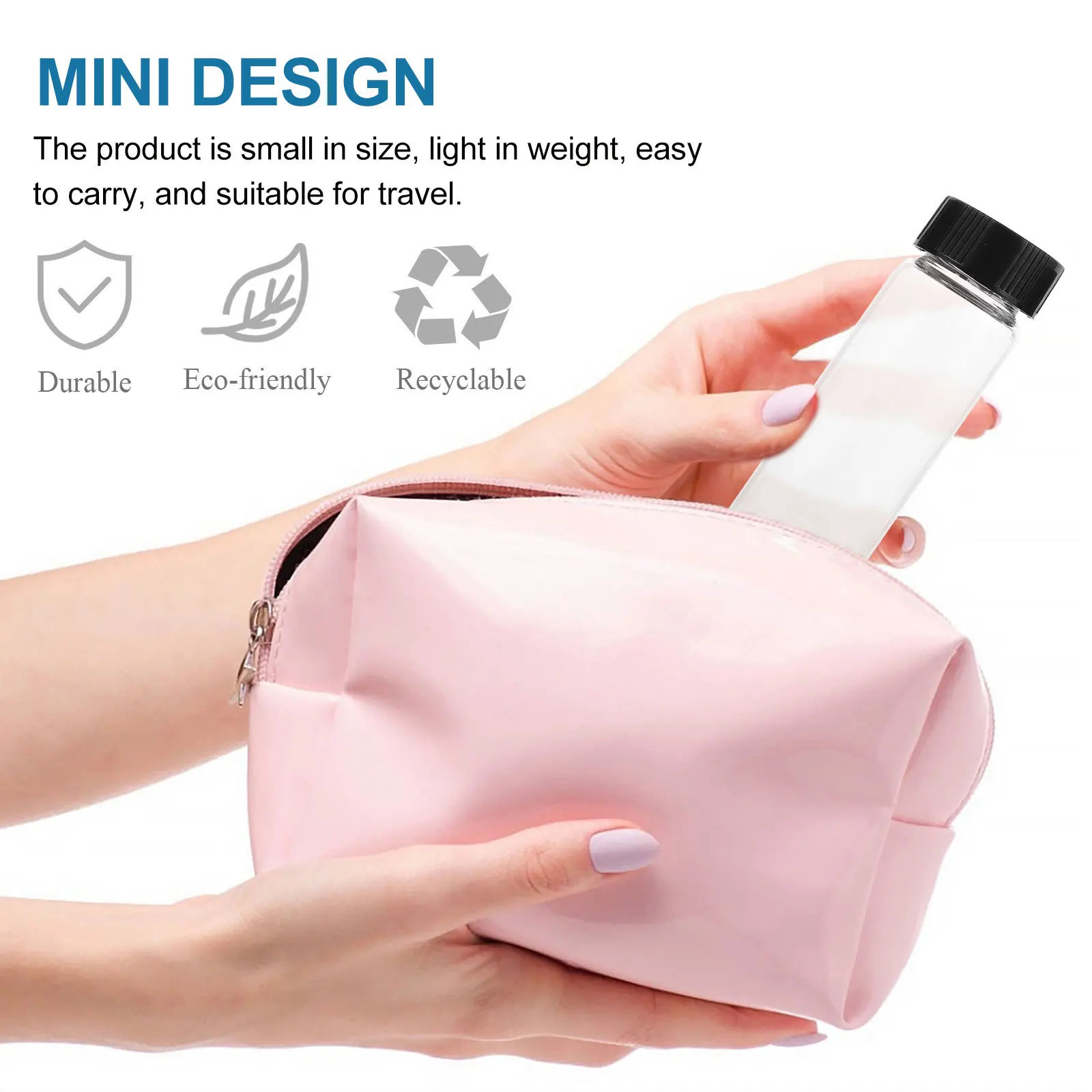 12개 투명 유리 바이알 병 클리어 리필 가능한 샘플 용기 누수 방지 뚜껑 휴대용 오일 액체 보관용