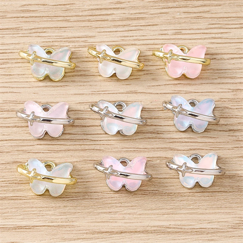 

5pcs 14x9mm Elegant Mini Crystal Flying Butterfly Charms Pendants for Jewelry Making Drop Earrings Necklaces Bracelets DIY Gifts