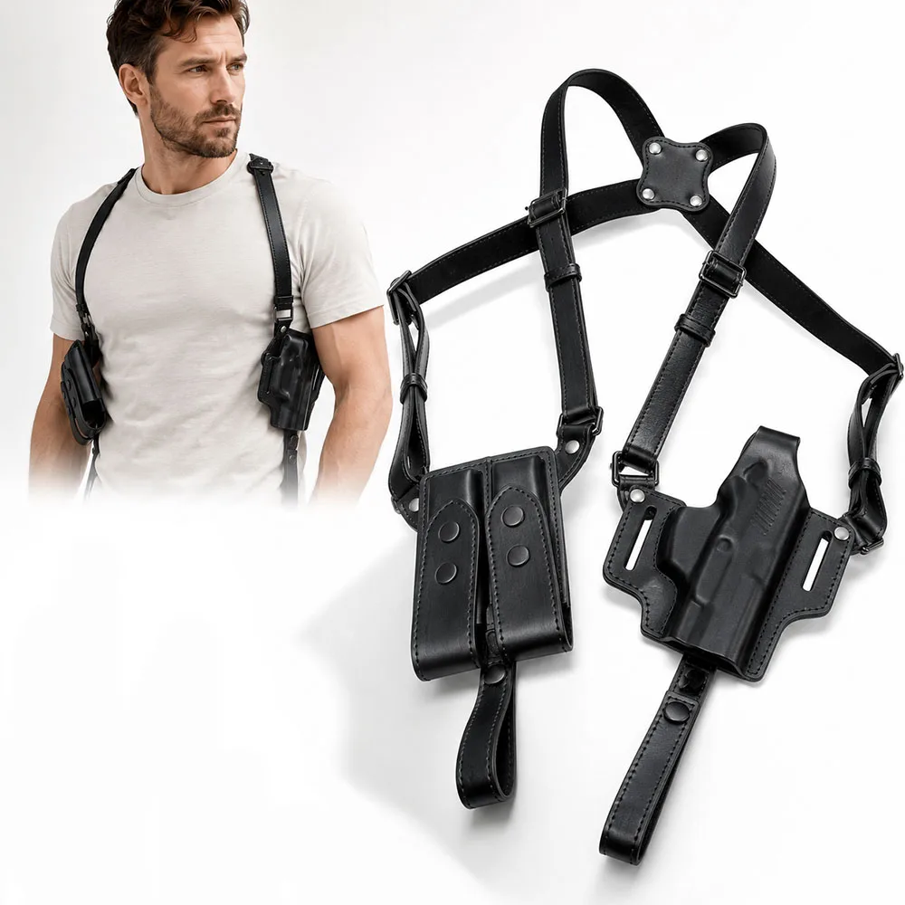 Tactical Underarm Shoulder Holster Vertical Universal Pistol Gun Holster Bag For Glock 17 19 92 Combat Airsoft Hunting Gear