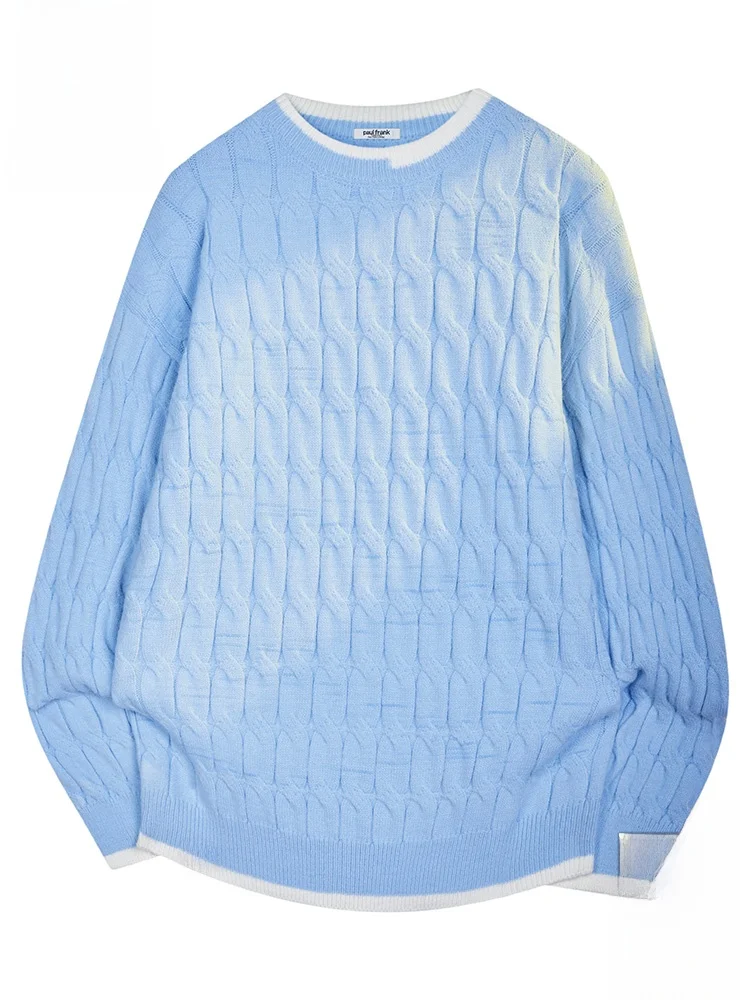 

Мужской вязаный свитер Paul Frank с круглым вырезом, повседневный, свободный, теплый, осенняя коллекция 2025, новинка, комфортный, мягкий, из смесового полиэстера