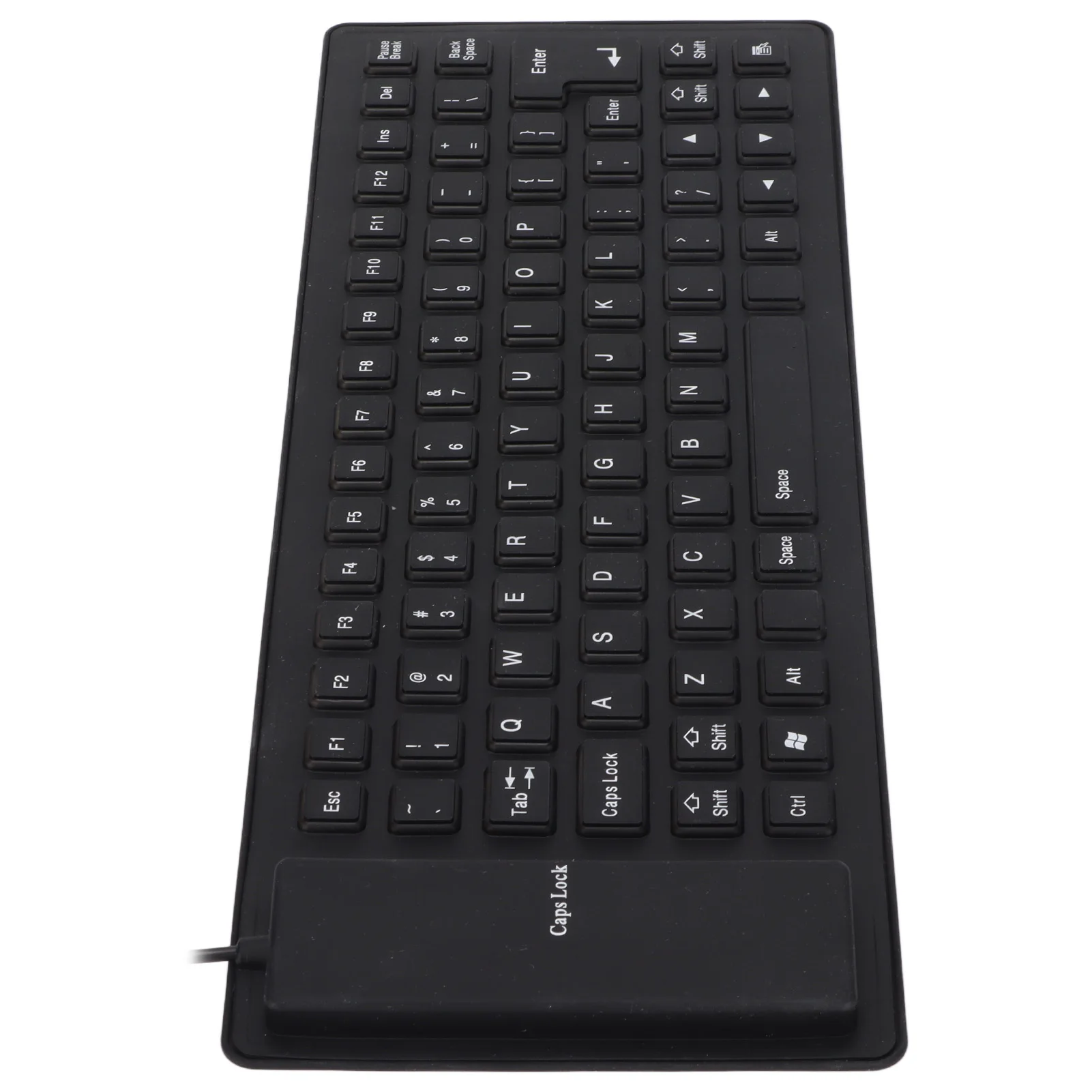 لوحة مفاتيح من السيليكون بتصميم مختوم بالكامل وخفيفة الوزن ومحمولة وصامتة وناعمة ومريحة ولوحة مفاتيح سلكية من السيليكون للكمبيوتر المحمول