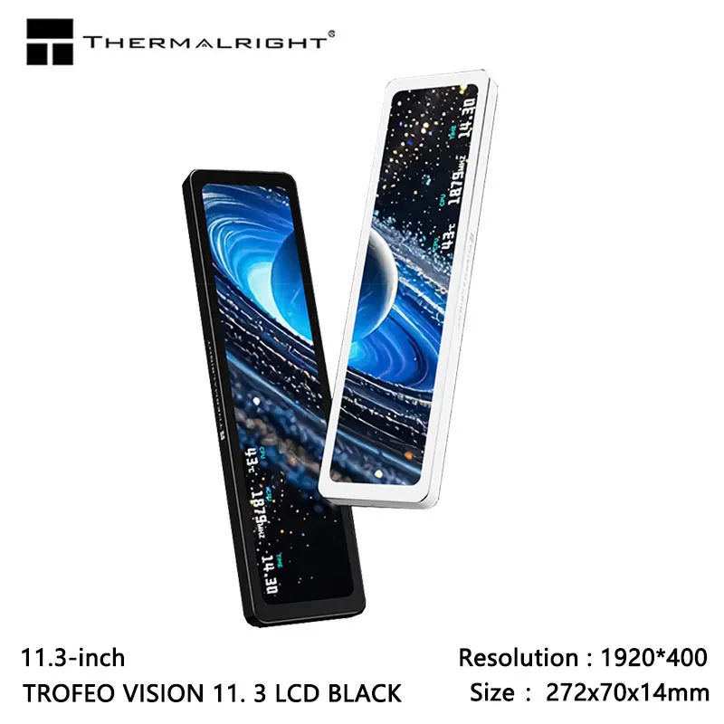 Thermalright TROFEO VISION 11.3 inches LCD IPS full-color LCD screen/magnetic/1920*400 resolution/USB Type-C port Display screen