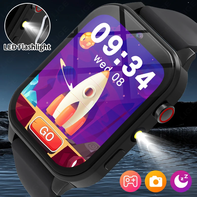 Smart Watch for Kids with Puzzle Games HD Touch Screen Kids Watch Camera Alarm Clock Calculator Pedometer Sleep Tracker Boy Girl