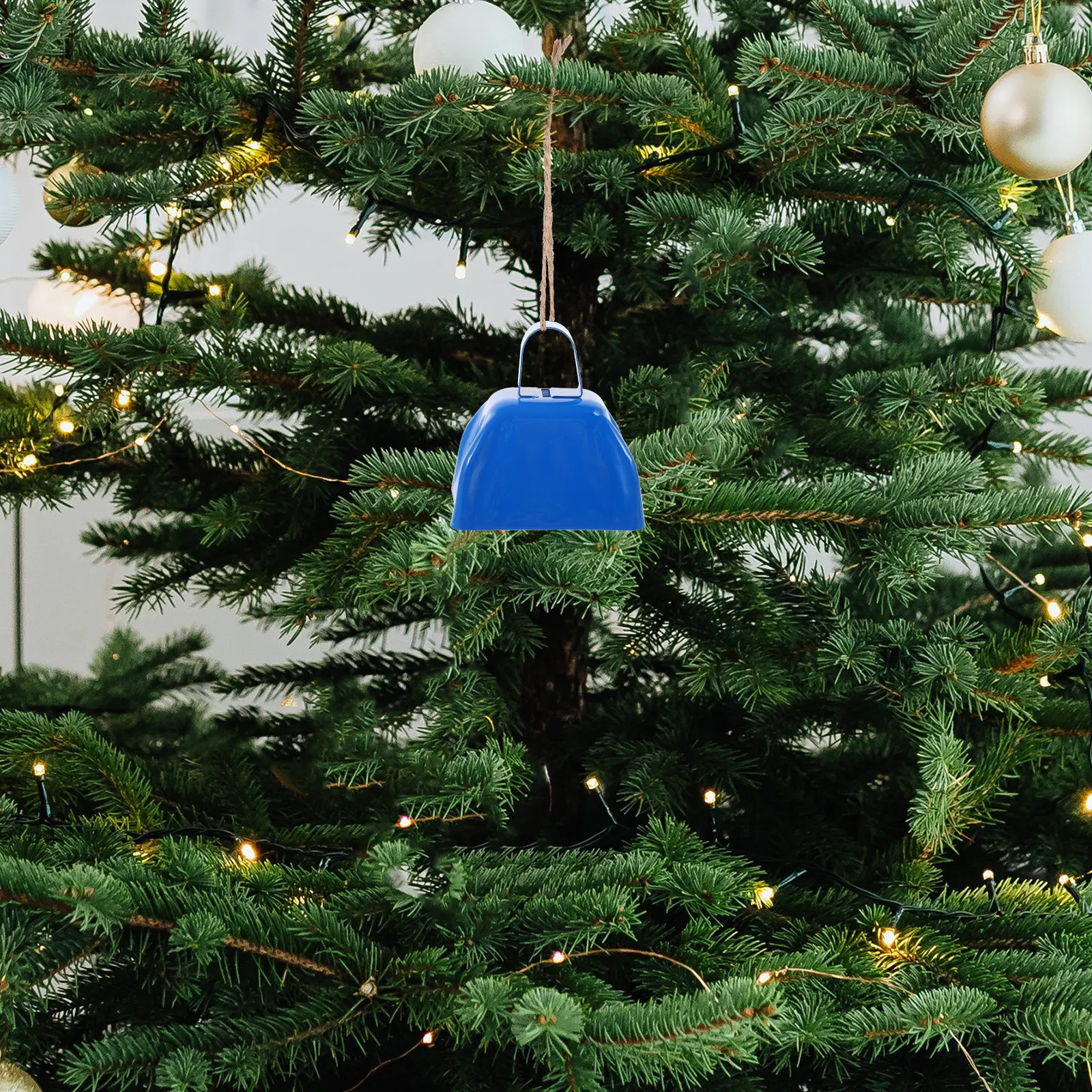 Metal Christmas Bell Pendant DIY Tree Ornament Sturdy Rust Resistant Hanging Decor for Home Door Hotel