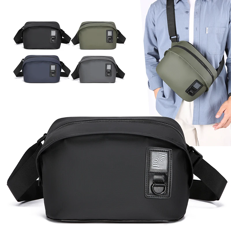 

Casual men's nylon new lightweight solid color shoulder bag crossbody bag 가방 bolsos para hombre сумка мужская