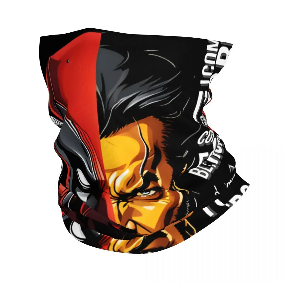 Popular Movies Motocross Bandana Neck Gaiter Printed Deadpool & Wolverine Face Scarf Cycling Scarf Hiking Unisex Adult Windproof