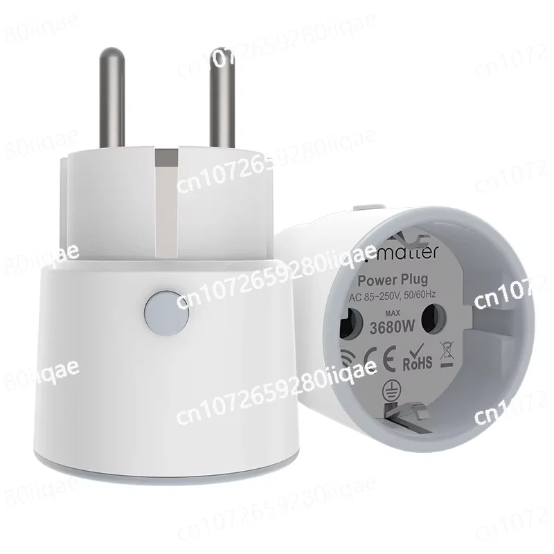 Matter WiFi European Union Smart Plug with Power Meter