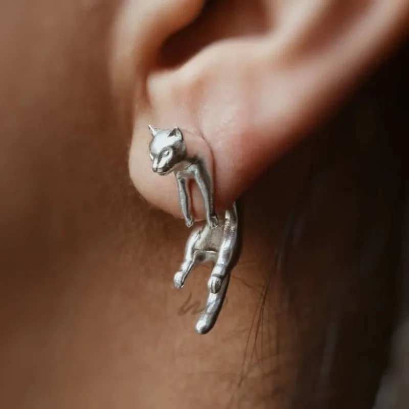 

Personalized Cute Cat Earrings, Fashionable Women Punk Jewelry for Daily Wear, Trendy Parties, Holiday Gift Wholesale