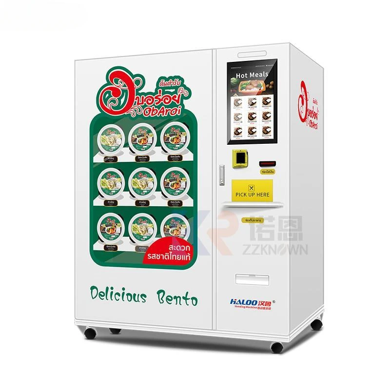 Hotting Meal Food Selling Vending Machine With Microwave Bigger Size Venidng Machine 24 Hours Using