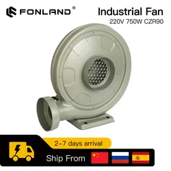 Ventilador de escape centrífugo, 550W, 750W, para máquina cortadora de grabado láser CO2, presión media, menor ruido, carcasa de metal