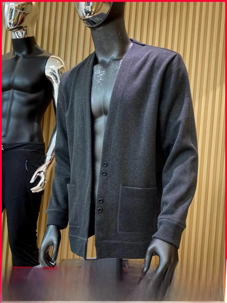 

Men's Faionable Casual Knitted Cardigan Wool Blend Fce Lined Base Layer irt Autumn Winter New Arrival Soft Polyester B...