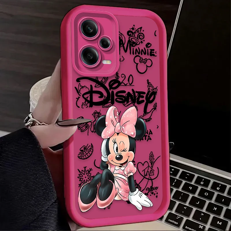 Disney Minnie Mouse Girl Soft Silicone Case for Xiaomi Redmi Note 12S 11S 10S 10 9 9S 8 12C 13C A3 13 12 11 Pro Plus 4G 5G Cover