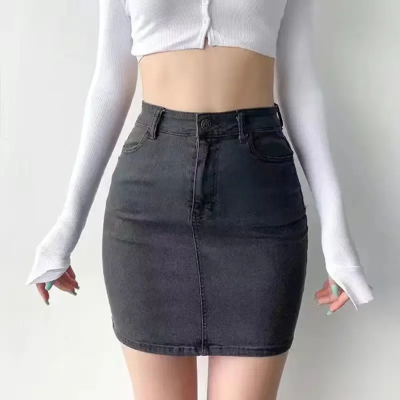 

Gyaru Midi Female Jeans Skirts High Waist Cheap Clothing Sales Y2k Vintage Quality Korean Fashion 2025 Trend Women's Denim Skirt