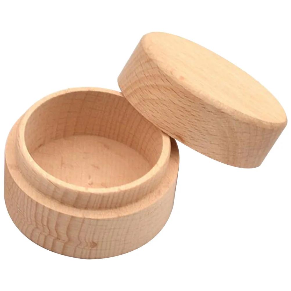 

Round Wooden Ring Box Small Portable Jewelry Gift Box for Anniversary Wedding Ceremony Ring Packaging and Decoration