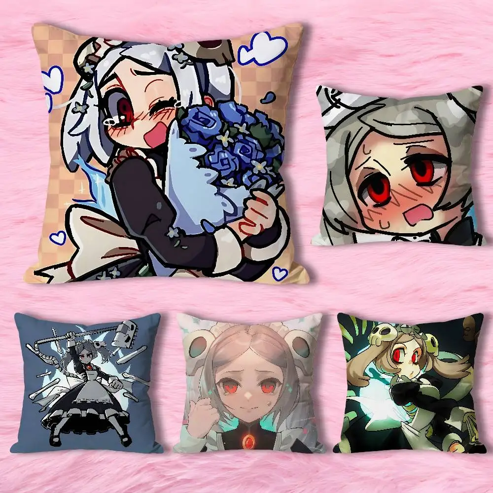 

Game M-Marie S-Skullgirls-S Pillow Cases for Bedroom Living Room Sofa Home Decor Polyester Cushion Cover with Zipper