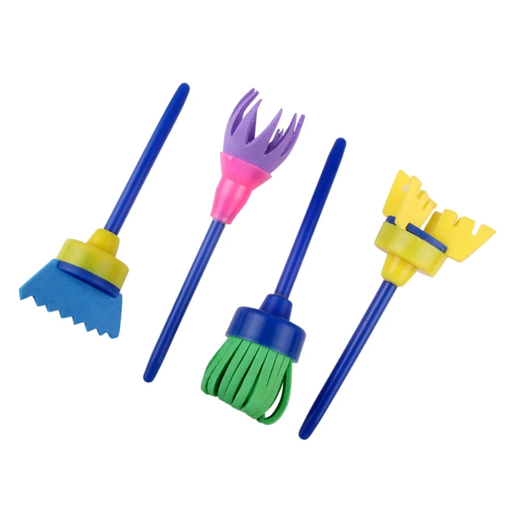 

4 Pcs Sponge Paint Roller Set Premium Material Kids Art Tool Perfect for Drawing Graffiti Painting Supplies Foam