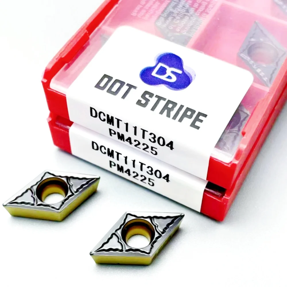 

10 шт. твердосплавные вставки DCMT11T304 токарная вставка лезвие токарного станка с ЧПУ для стали DCMT 11T304 PM 4225 токарный станок
