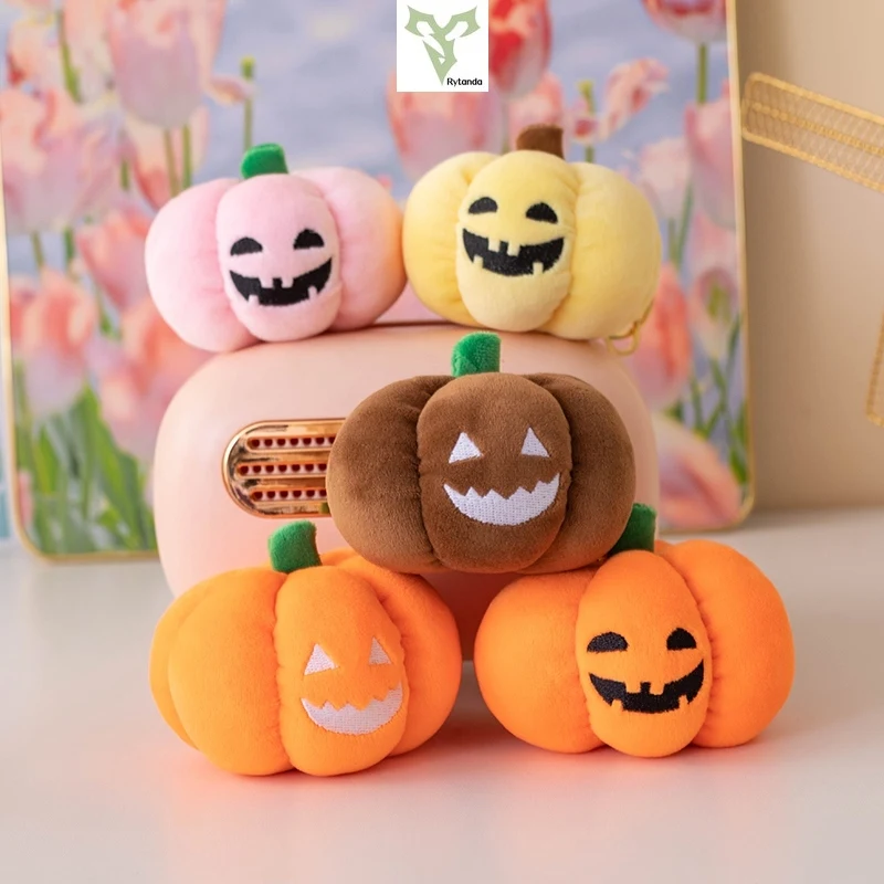 Rytanda Halloween Plush Toy Noctilucent Pumpkin Plush Pendant Stuffed Doll Children's Birthday Graduation Halloween Gift