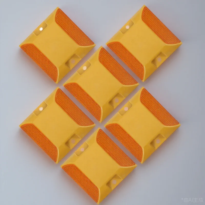 6 Pcs All Aluminum Reflective Road Studs Plastic Driveway Marker Reflectors for Garden