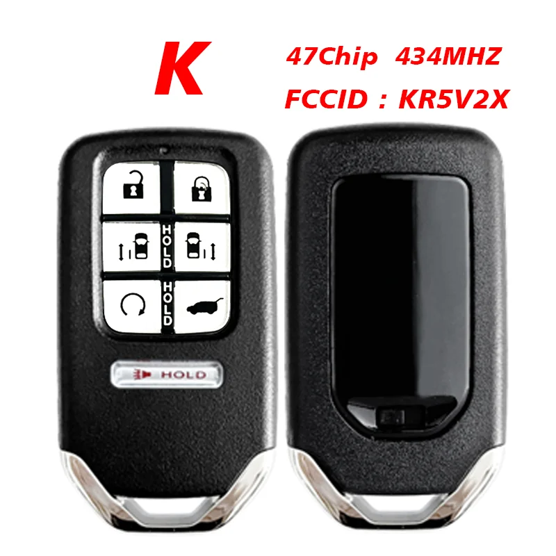 

Smart Remote Key ID47 Chip 434MHz FCC ID: KR5V2X For Honda Pilot CR-V Civic City Jazz Grace