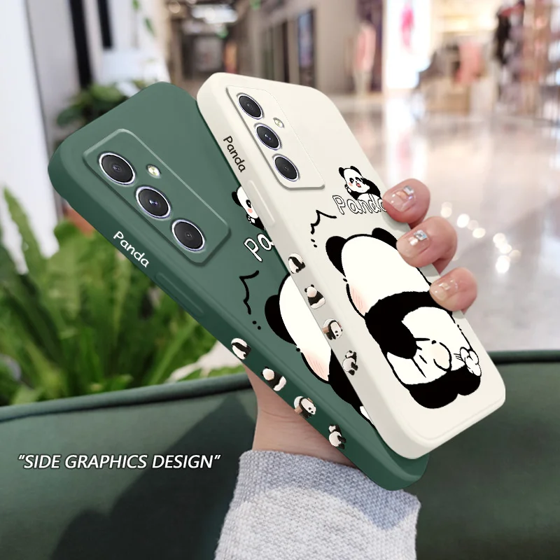 Tickle Panda Phone Case For Samsung Galaxy A37 A57 Liquid Silicone Cover