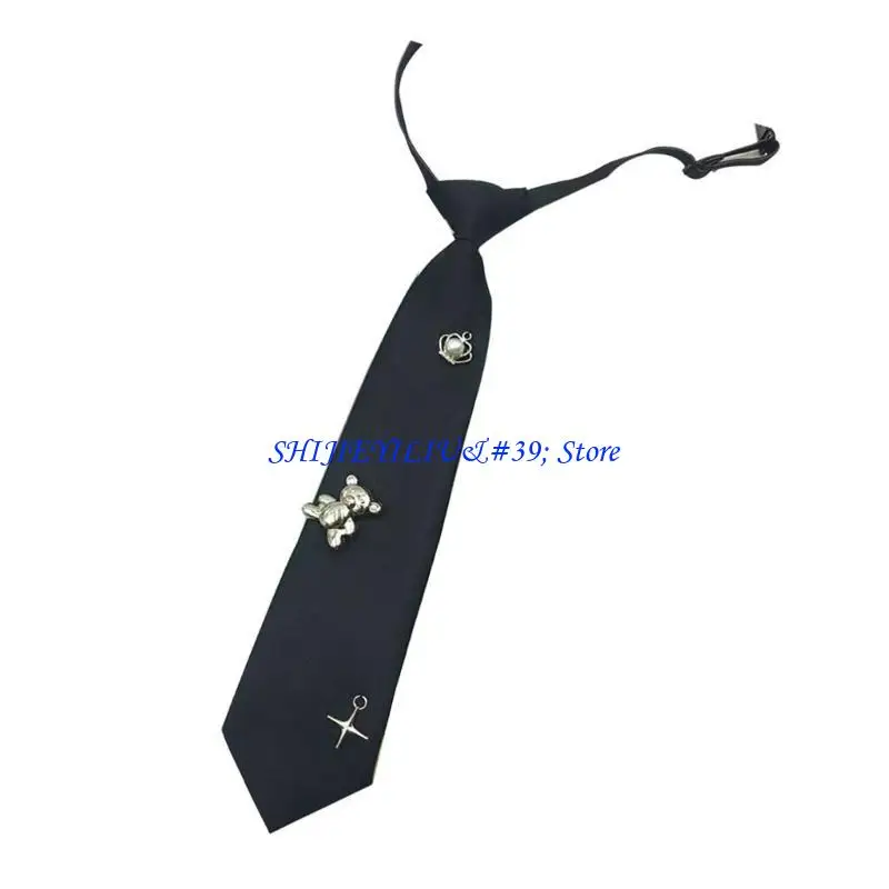 E21F Funny Children Tie Elegant Women Necktie Casual Dress Tie Animal Pattern Tie