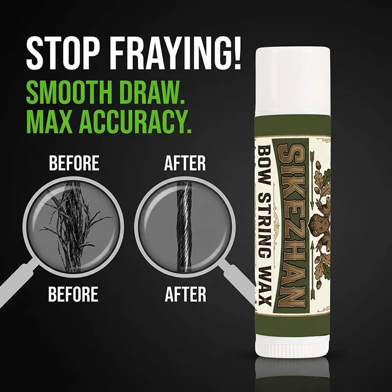 Universal Archery Bow String Wax Fiber Lubrication Protects Recurve Compound Bows Odorless Hunting Bowstring Lubricant Wax