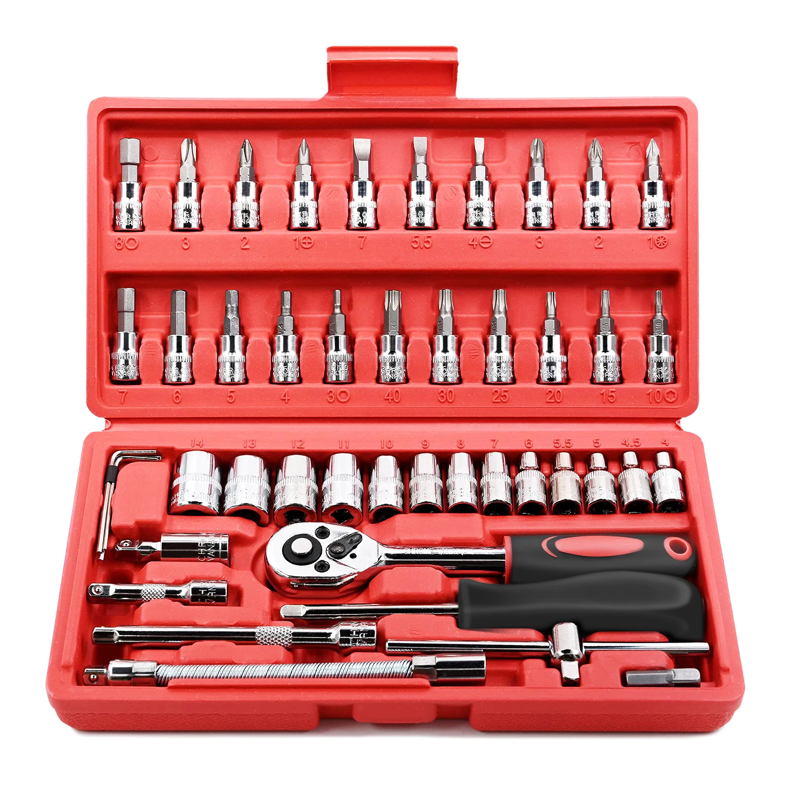 LOVEWE 46-Pc Socket Set, 1/4