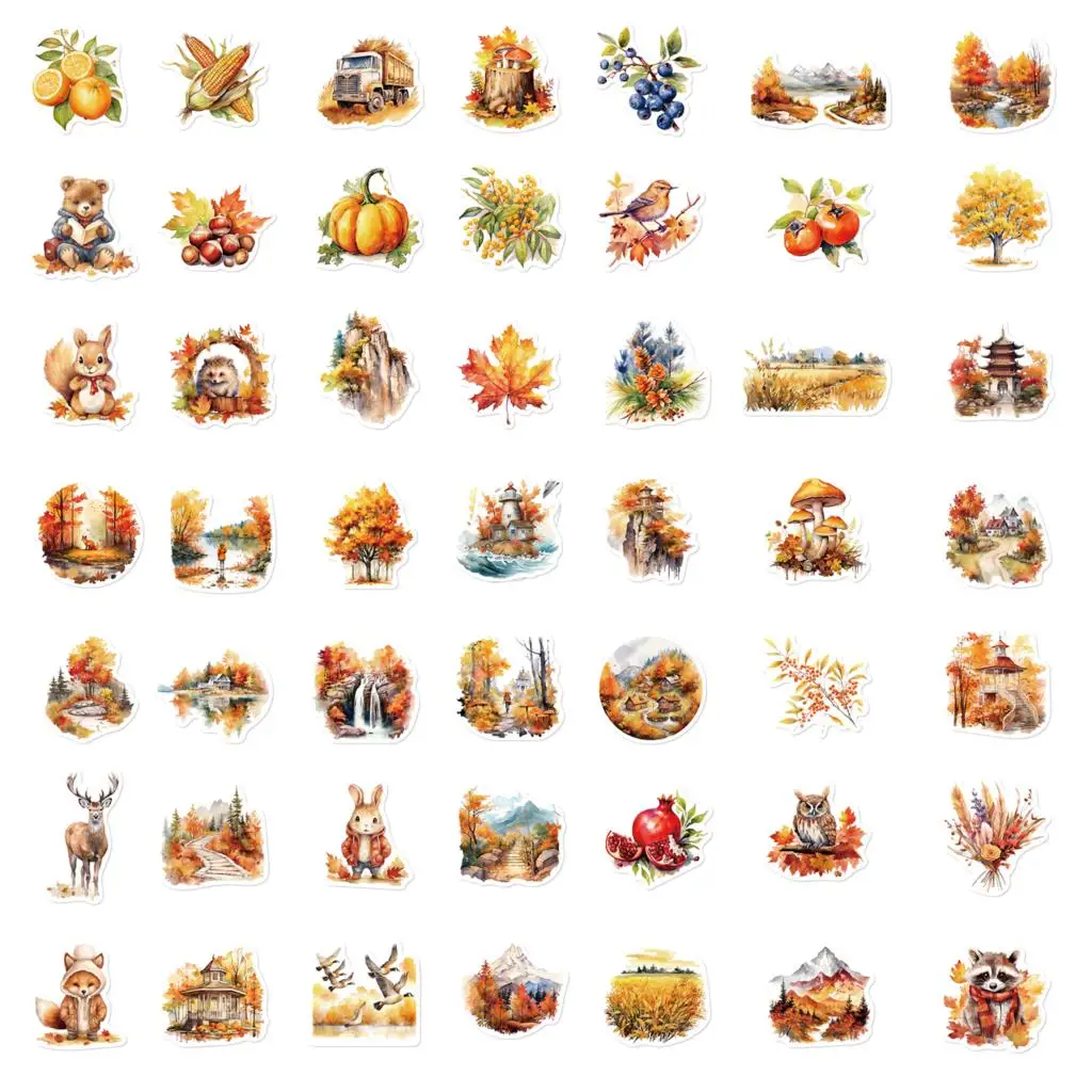 10/50PCS A Bountiful Autumn Harvest Sticker Decoration DIY Skateboard Guitar Laptop New Waterproof Graffiti Decal Wholesale