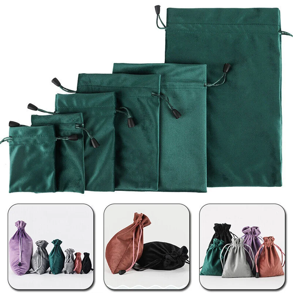 Bunte Samts chmuck Verpackung Tasche Kordel zug Beutel Hochzeits feier Geschenkt üten 8x10cm 9x12cm 10x15cm 14x18cm 16x20cm 20x30cm