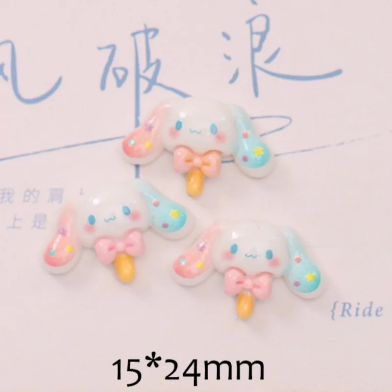 24/160PCS Cartoon puppy cheesecake signboard DIY cream gel hair accessories, water cup stickers, resin accessories view 5