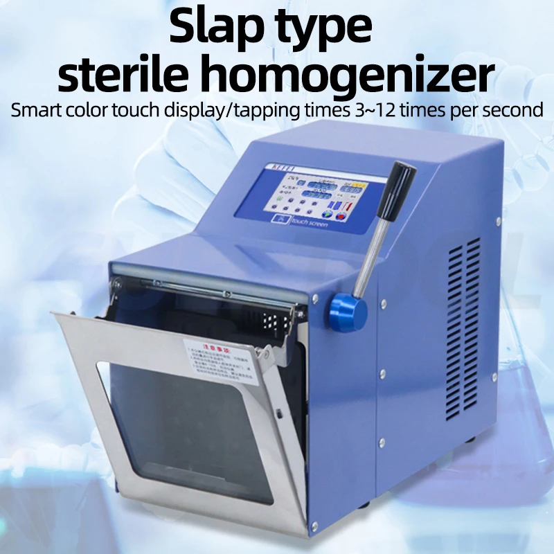 220V Stainless Steel Tapping Aseptic HomogenizerLaboratory Tapping HomogenizerTissue Mashing Dispersion Touch Screen Display