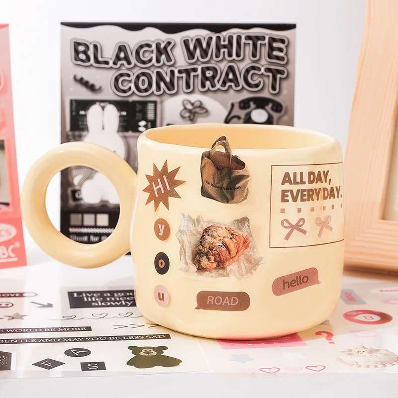 20 ورقة INS ملصقات سكرابوكينغ الكرتونية كتب مواد الحيوانات الأليفة مجلة إبداعية مواد مجمعة ملصقات لوازم المجلات