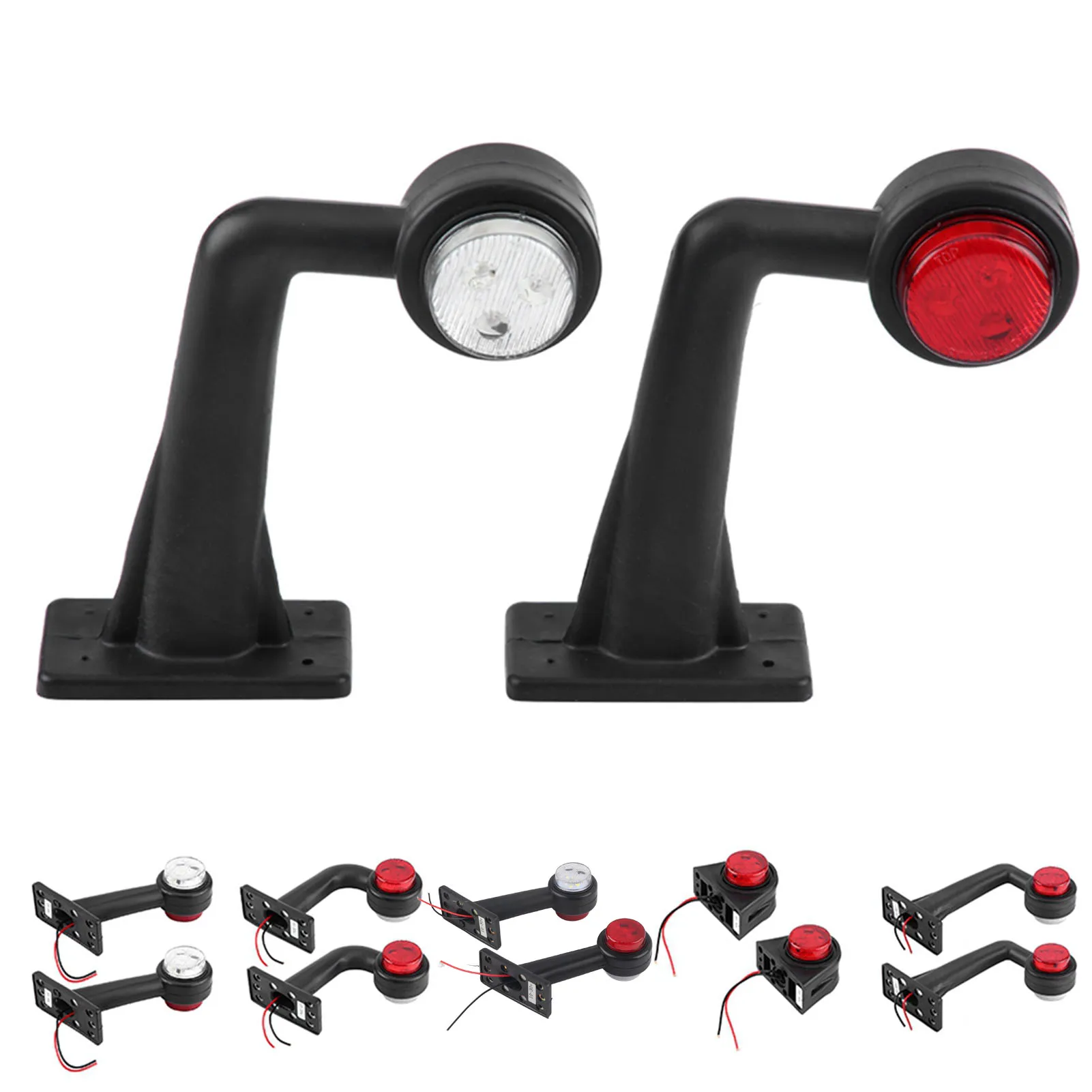 Side Marked Lamp Side Marker Lamp 12 LED 10V‑30V Elbow Side Marker Indicator Light Lamp Side Marked Lamp for Car Truck