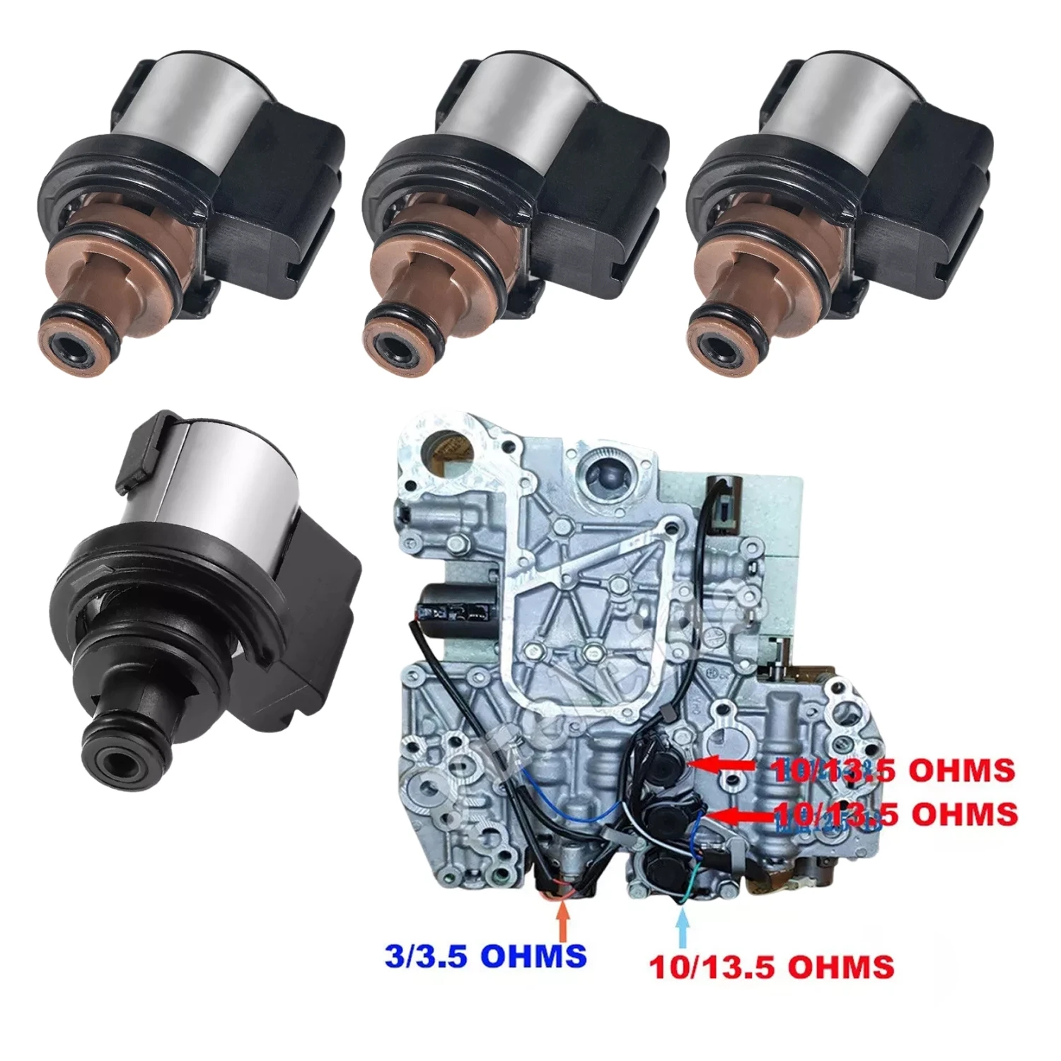 4pc 31825AA050 31825AA051 31706AA031 31706AA032 Torque Converter AWD Pressure Control & Lock-Up Solenoid For Subaru TR580 TR690