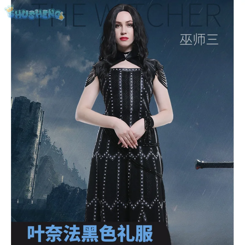 Yennefer of Vengerberg The Game Witcher 3：Wild Hunt Cosplay Costume Gothic Queen Sexy Dress Party Halloween Full Set Uniform